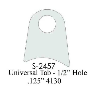 1/8" 4130 Steel Universal Radius Mount Tab - Image 3