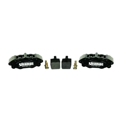 Strange Four Piston Evolution 4 Low Profile Caliper Kit With DTC-30 Metallic Brake Pads