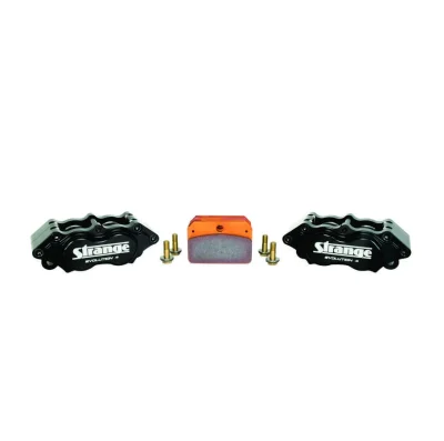Strange Four Piston Evolution 4 Billet Caliper Kit With DRM-35 Metallic Brake Pads