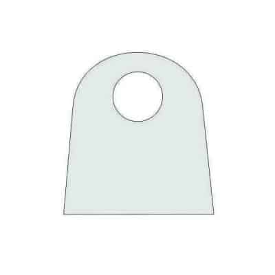 Flat Mount Tab 3/16" Mild Steel