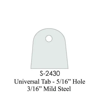 Flat Mount Tab 3/16" Mild Steel - Image 4