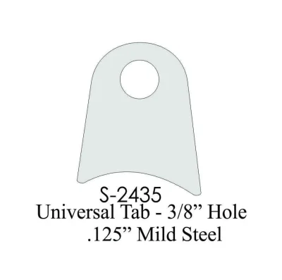 1/8" MS Round Tube Universal Tab - Image 3