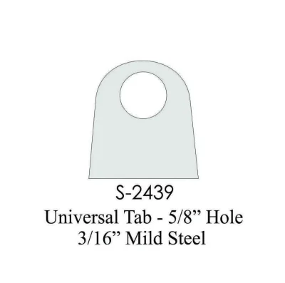 Flat Mount Tab 3/16" Mild Steel - Image 2