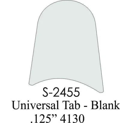 1/8" 4130 Steel Universal Radius Mount Tab - Image 2