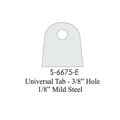 1/8" MS Universal Flat Mount Tab