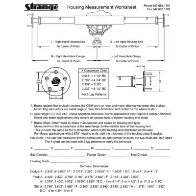 Drag Race 40 Spline Axle & Spool Package Solid Axles, 3.150" Brgs, 5/8" Studs & Spool - Image 2